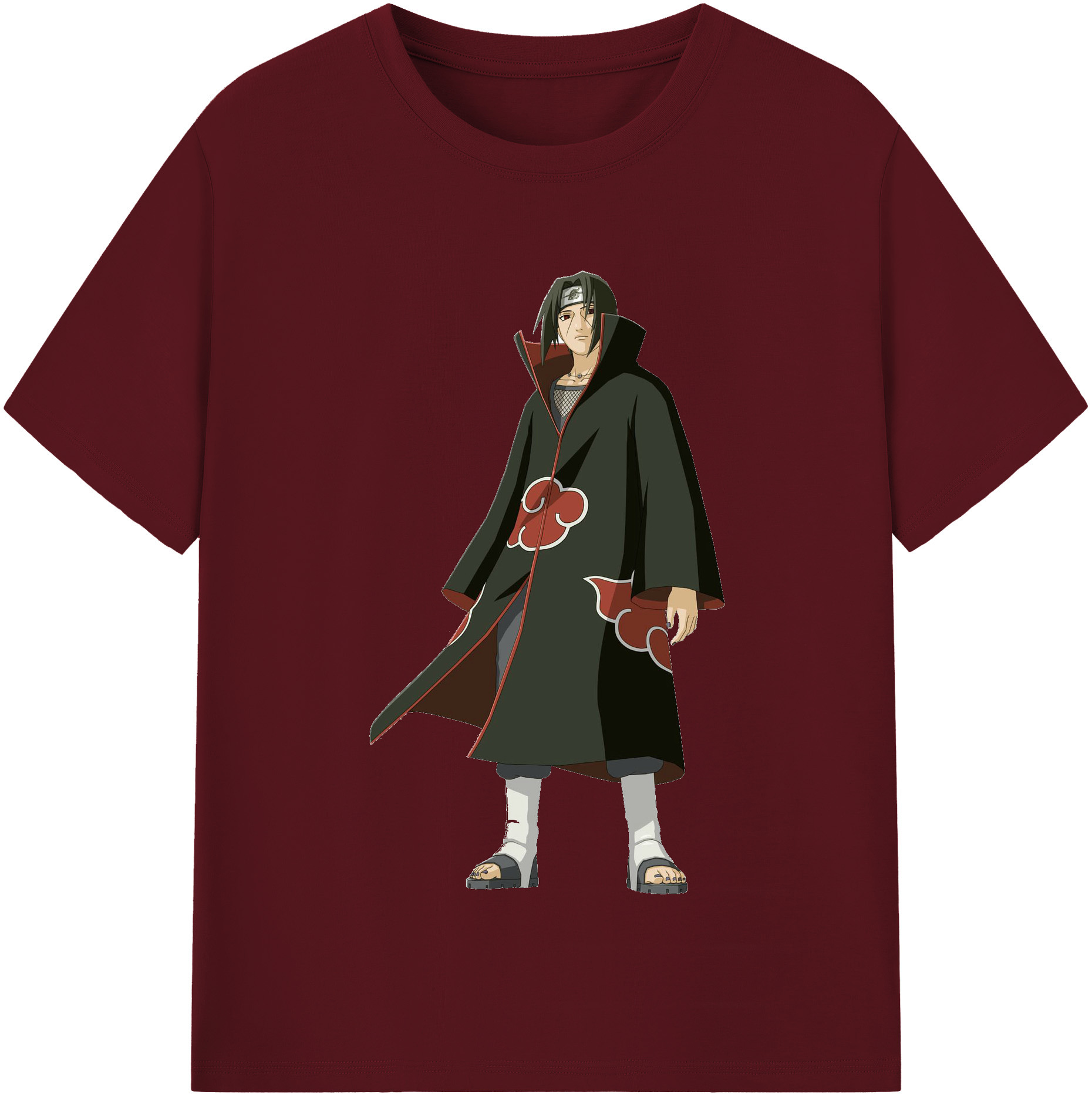 （画像用） NARUTO -ナルト- うちは イタチ Uchiha Itachi 綿100％半袖Tシャツ（フロントプリント）